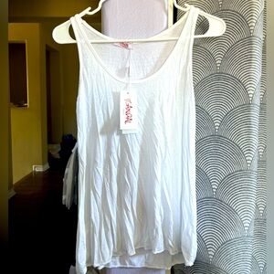 Scandal Buttery Soft White Tank Top NWT Made in Italy $80 Retail